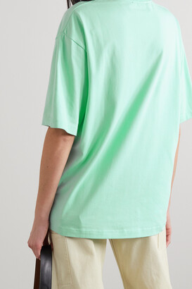 Acne Studios Oversized Printed Cotton-blend Jersey T-shirt - Mint