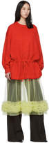 Thumbnail for your product : Undercover Red Mohair Drawstring Sweater