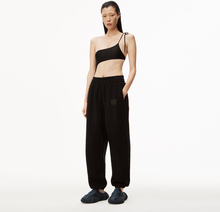 Alexander Wang Women's Puff Logo Sweatpant In Structured Terry
