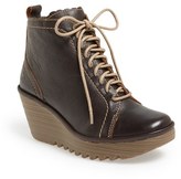 Thumbnail for your product : Fly London 'Yole' Lace Up Military Wedge Bootie (Women)