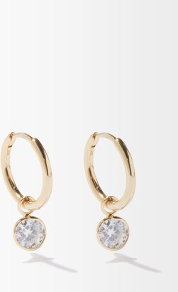 THEODORA WARRE Zircon & Gold-plated Sterling Silver Hoop Earrings