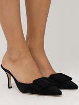 Thumbnail for your product : Manolo Blahnik 70mm Maysale Suede Mules