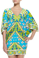 Thumbnail for your product : Trina Turk Woodblock Floral-Print Jersey Coverup