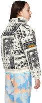 Thumbnail for your product : Luckytry Kids White Fleece Paisley Dumbled Jacket