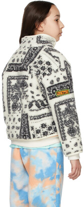 Luckytry Kids White Fleece Paisley Dumbled Jacket