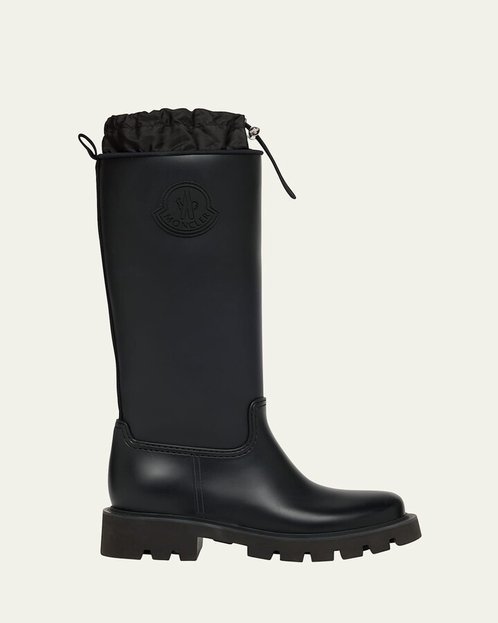 Moncler Kickstream Leather Tall Rain Boots