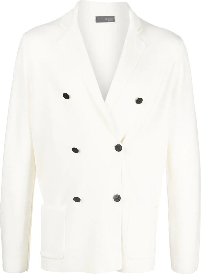 Drumohr Double-Breasted Merino Wool Cardigan