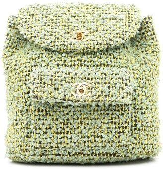 tweed chanel backpack vintage