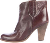 Thumbnail for your product : Barbara Bui Leather Round-Toe Ankle Boots