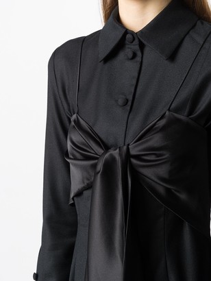 MATÉRIEL Satin-Panelled Shirt Dress
