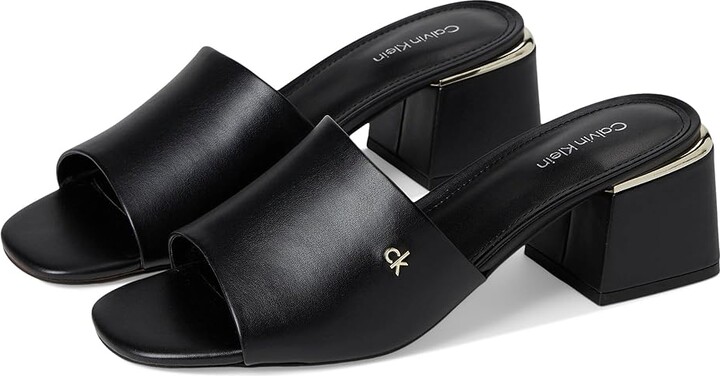 Calvin Klein Rowena Women's Sandals Black : 6.5 M, Synthetic