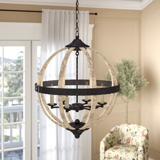 orly 6 light globe chandelier