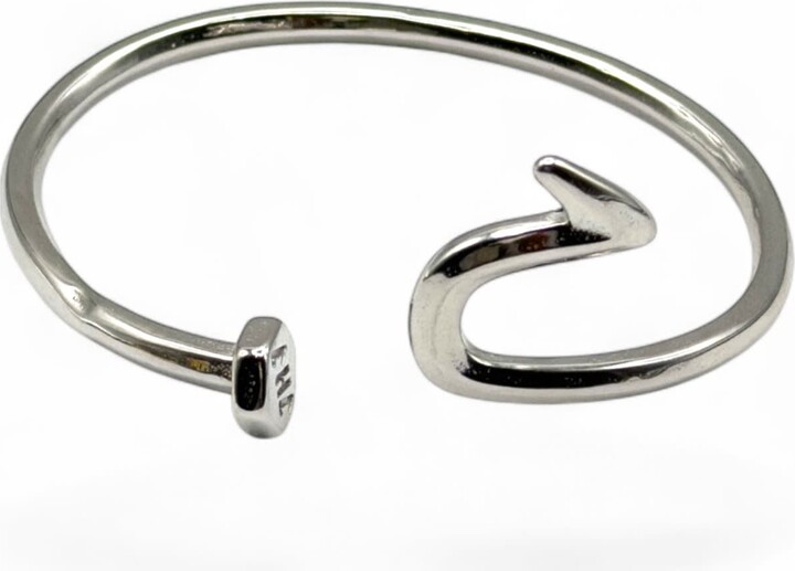 Jagged Halo Jewelry Nailed It Cuff Bangle Silver
