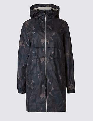 M&S Collection Shower Resistant Camo Pack-Away Mac