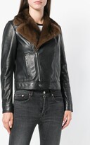 Thumbnail for your product : Saint Laurent Fur-Trim Biker Jacket