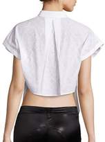Thumbnail for your product : Giamba Lace-Embroidered Poplin Blouse