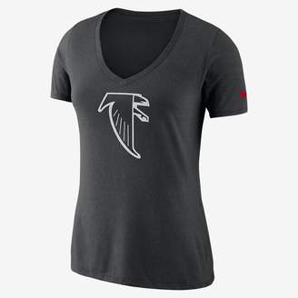 Nike Historic Tri-Blend Mid-V (NFL Falcons) Women's T-Shirt