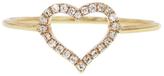 Thumbnail for your product : Jennifer Meyer Diamond Open Heart Ring - Rose Gold