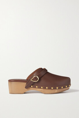 Ancient Greek Sandals Classic Leather Platform Clogs - Tan