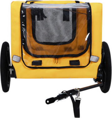 PRIME PLUMBING INCORPORATED Pet bike trailer, suitable for small and medium-sized pets, easy-to-fold frame, quick-release wheels, non-slip floor, internal leash