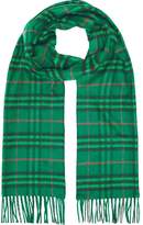 Thumbnail for your product : Burberry green The Classic Vintage Check Cashmere Scarf