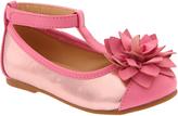Thumbnail for your product : T&G Rosette T-Strap Flats for Baby