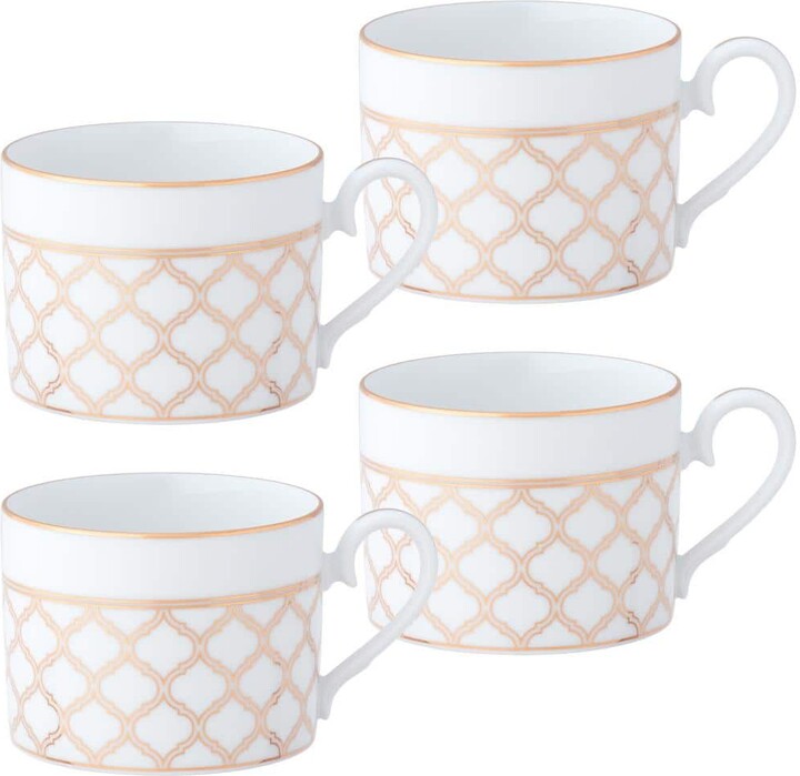 Noritake Eternal Palace Gold 8.5 fl. oz. (Gold) Porcelain Tea Cups, (Set of 4)