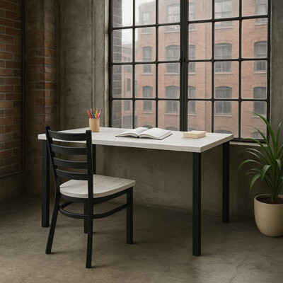 Heirloum(tm) Coastal Charm Vintage Foreman's Desk With Chair