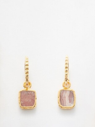 Missoma Pyramid Rhodochrosite & 18kt Gold-vermeil Earrings
