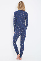 Thumbnail for your product : Forever 21 Floral Thermal PJ Set