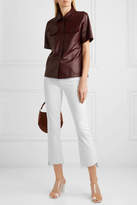 Thumbnail for your product : Mother The Insider Frayed Cropped High-rise Flared Jeans