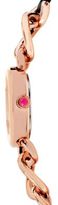 Thumbnail for your product : Betsey Johnson Ladies' Rose Gold-Tone Link & Leather Strap Watch