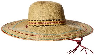 San Diego Hat Company Women's Sun Brim Hat with Faux-Suede Braided Chin Cord