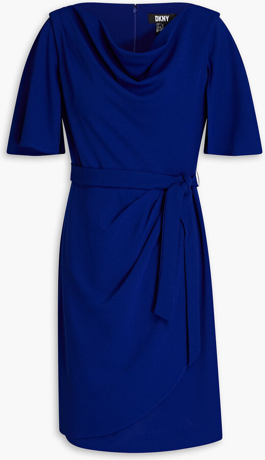 DKNY Sleepwear Wrapeffect draped stretchcrepe mini dress ShopStyle