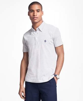 Brooks Brothers Feeder-Stripe Jersey Polo Shirt
