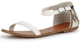 Thumbnail for your product : Shoebox Shoe Box Chrissy Embellished Back Minimal Flat Sandals