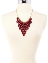 Thumbnail for your product : Charlotte Russe Clustered Faceted Bead Bib Necklace