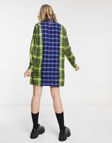 Thumbnail for your product : Fred Perry tartan shirt dress in multi
