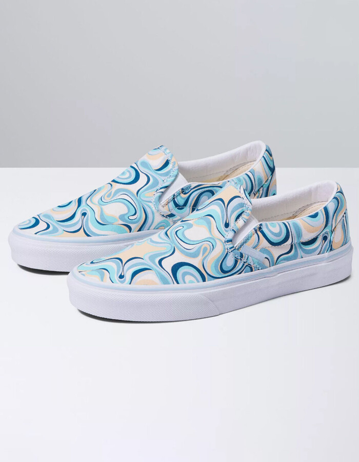 slip on vans blue
