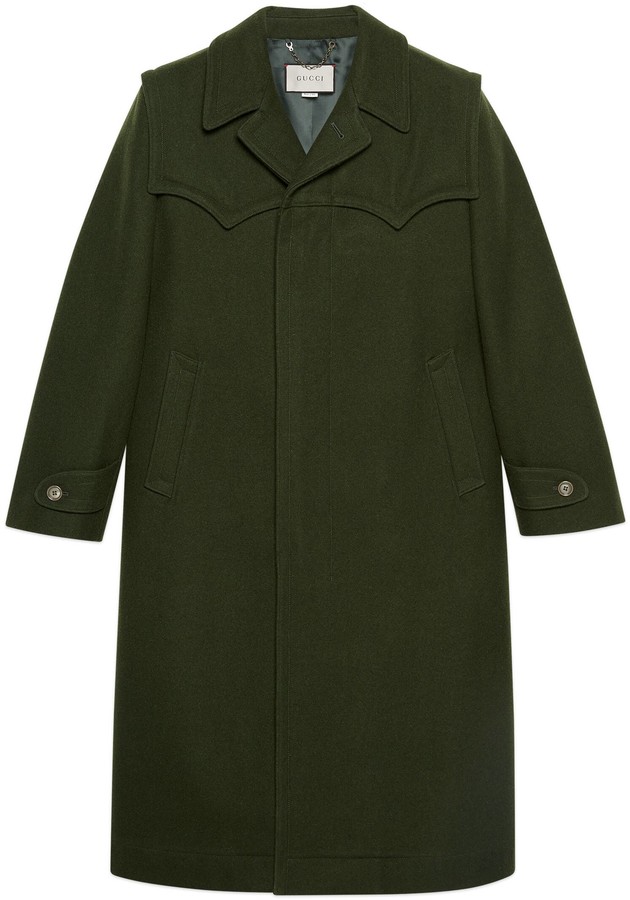 Gucci Wool loden coat - ShopStyle