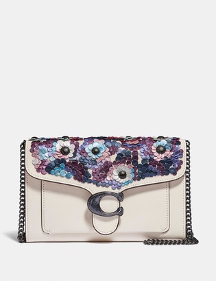 Coach Tabby Chain Clutch With Leather Sequins