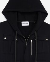 Thumbnail for your product : The Kooples Zipped black sweatshirt with hood and pockets