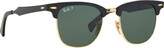 Thumbnail for your product : Ray-Ban Polarized Sunglasses , RB3507 Clubmaster Aluminum - Black/Green