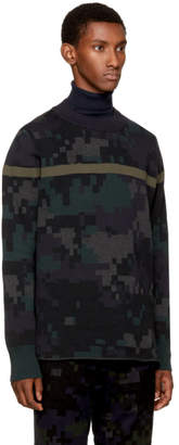 Sacai Black Camouflage Sweater