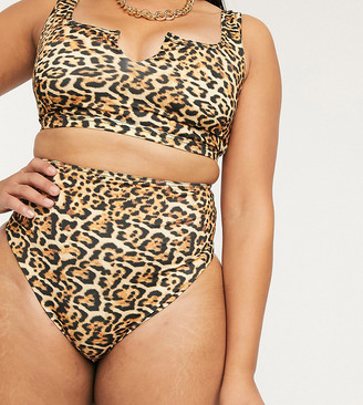 plus size leopard print bikini