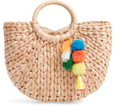 Thumbnail for your product : Knotty Pompom Straw Tote