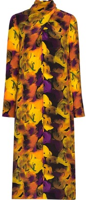 Ganni Floral Pattern Midi Dress