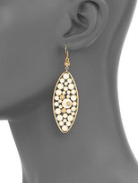 Thumbnail for your product : Roberto Coin Bollicine Diamond, Enamel & 18K Yellow Gold Oval Drop Earrings