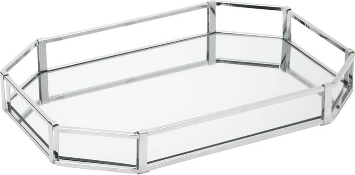 Home Details Octagon Design Mirror Vanity Tray