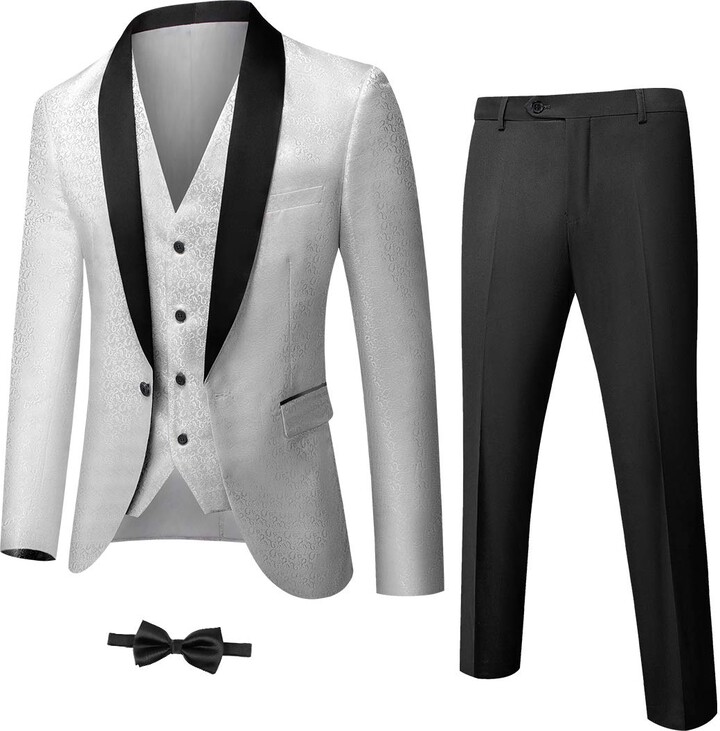 YND Men's 3 Piece Slim Fit Tuxedo Set - ShopStyle Suits